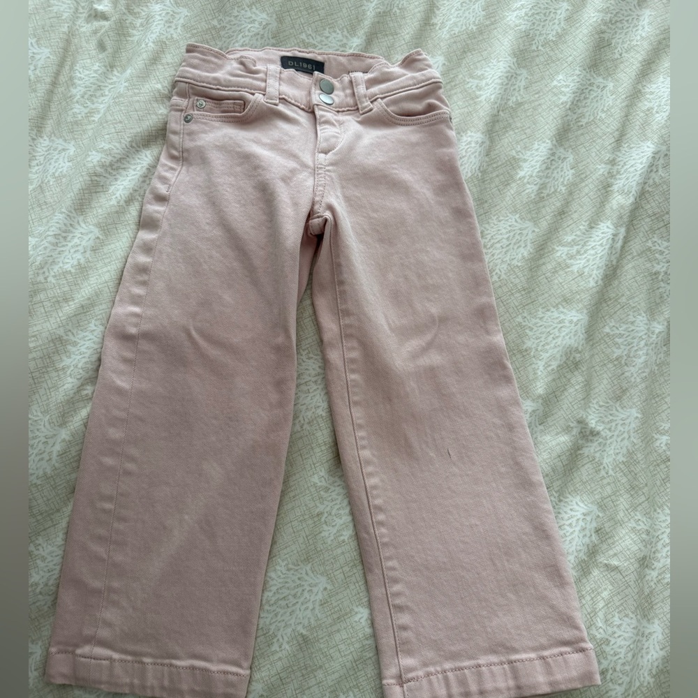 DL1961 primrose pink Lily Wide-Leg Jeans Sz 5 girls